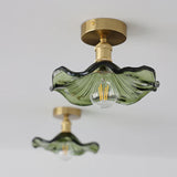 Luminoir - Glas-Deckenlampe Hibiskus