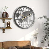 Weltkarte - Metalluhr Wanduhr