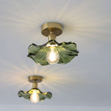 Luminoir - Glas-Deckenlampe Hibiskus