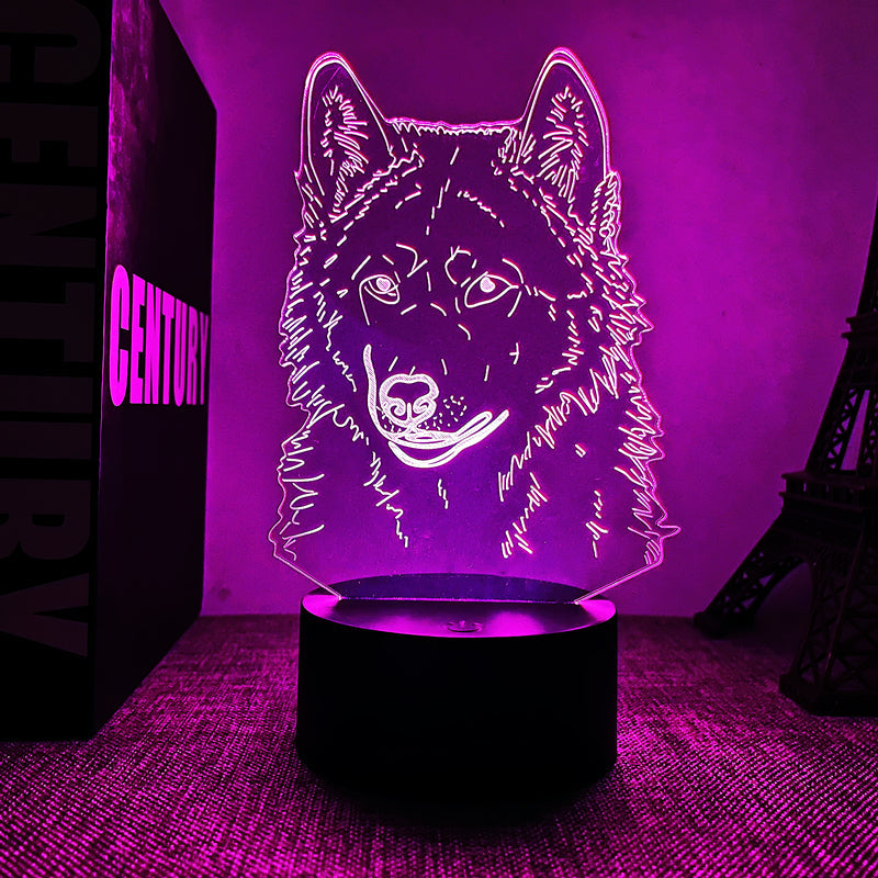 WolfLicht – 3D Nachttischlampe