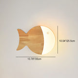 Nordisk – Fisch Wandleuchte aus Holz