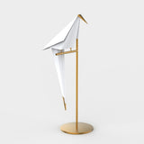 OrigamiGlow - Goldene Origami Tischlampe