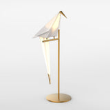 OrigamiGlow - Goldene Origami Tischlampe