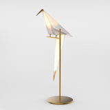 OrigamiGlow - Goldene Origami Tischlampe