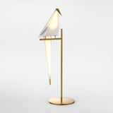 OrigamiGlow - Goldene Origami Tischlampe