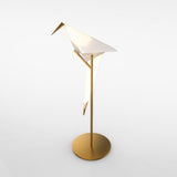 OrigamiGlow - Goldene Origami Tischlampe
