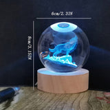 WolfLamp - 3D Glas Nachtlicht