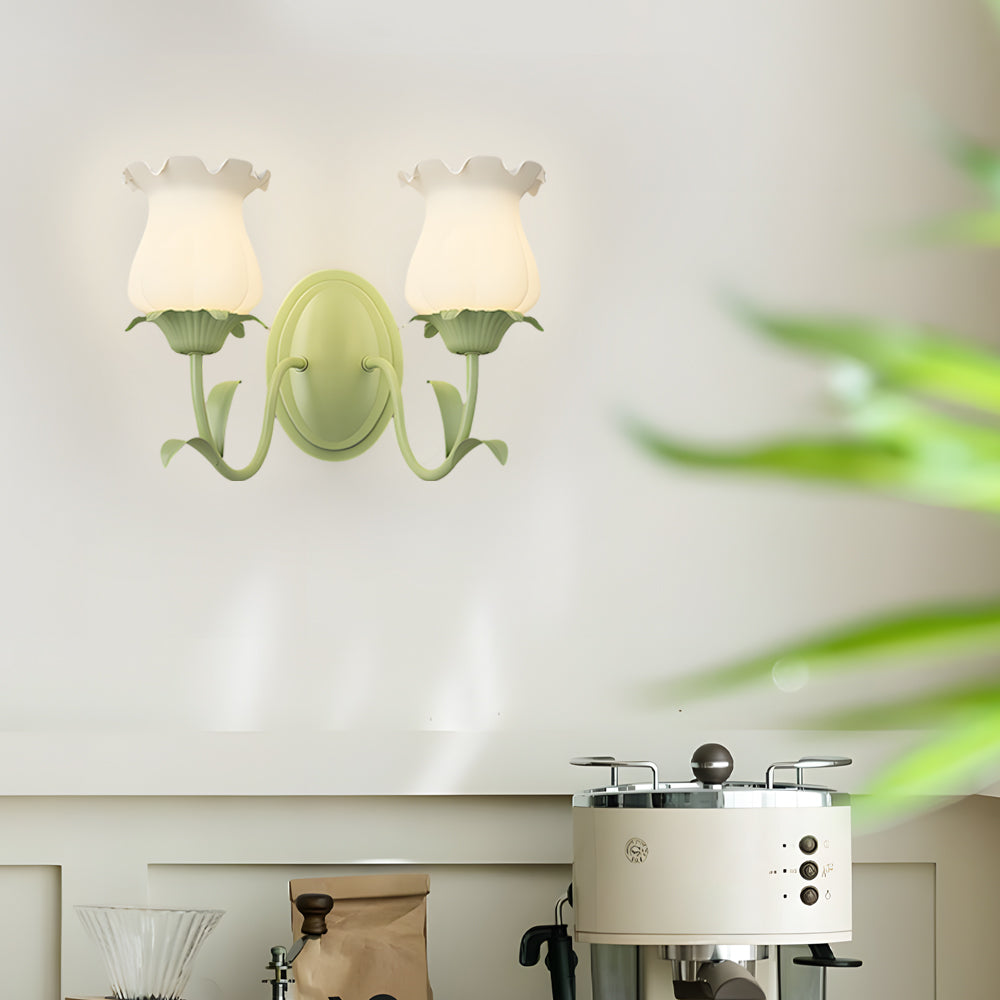 Blumelux – Glas Wandleuchte