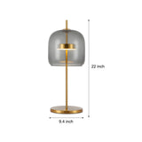MystiGlow – Tischlampe aus Rauchglas