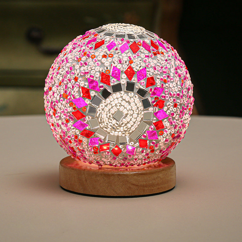 GloedNest – Sferische Glastischlampe