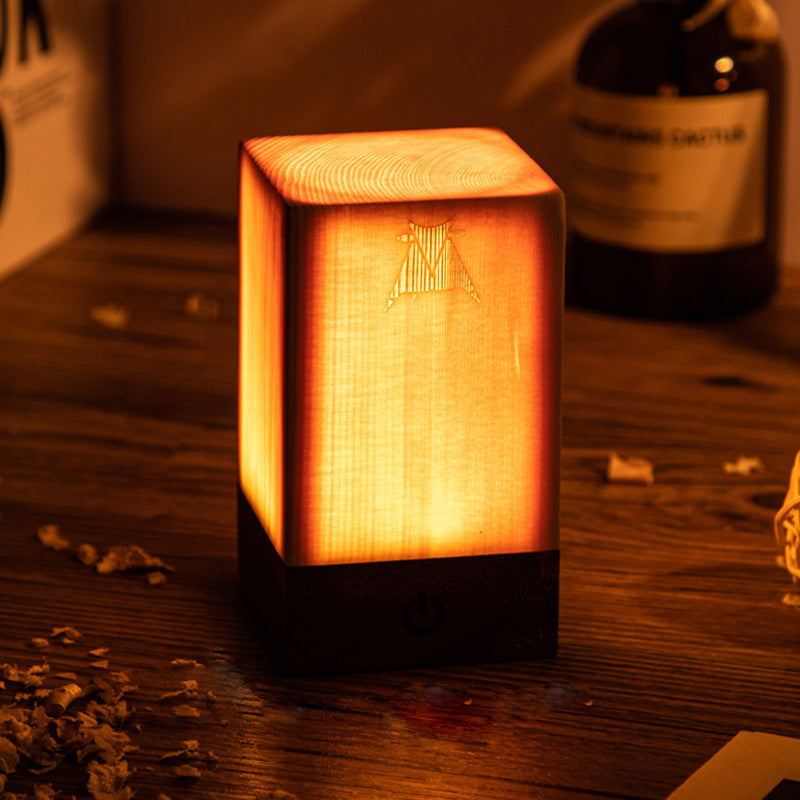 Houthart - Kabellose Tischlampe