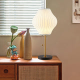LumiClassic - Weiße Seiden-Tischlampe