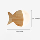 Nordisk – Fisch Wandleuchte aus Holz