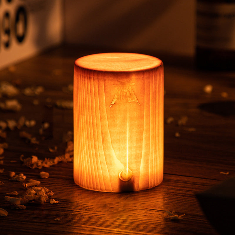 Houthart - Kabellose Tischlampe