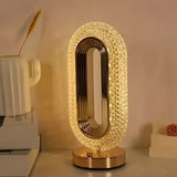 LuxeGlow - Ovale Kristall Tischlampe