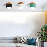 Vesta - Vintage LED-Deckenlampe mit Holzdesign