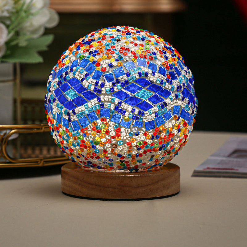Lumiora – Boho Mosaik Tischlampe