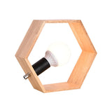 HexaGlow – Holz Tischlampe
