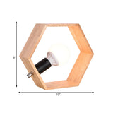 HexaGlow – Holz Tischlampe