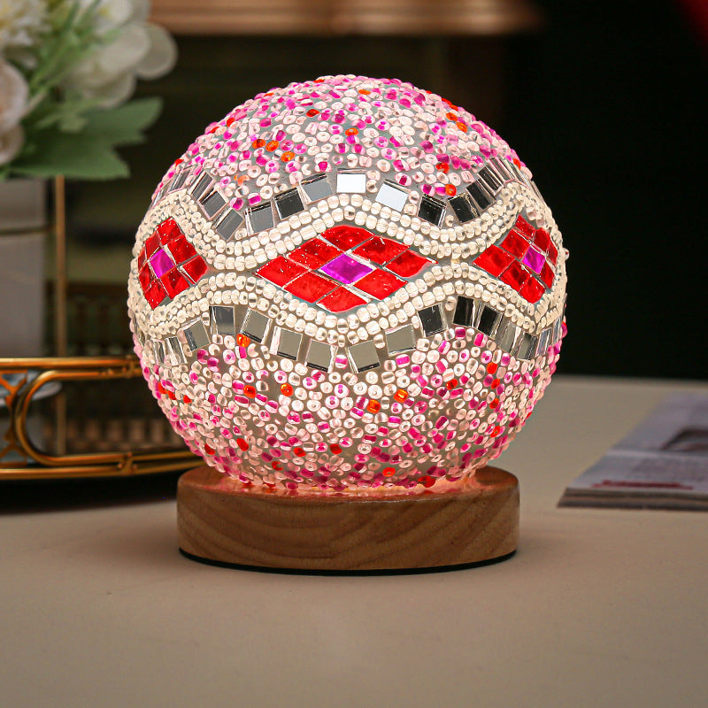 Lumiora – Boho Mosaik Tischlampe
