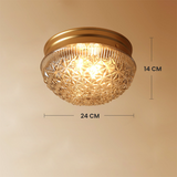 Luminexa – Deckenlampe aus Rippenglas