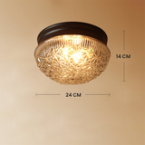 Luminexa – Deckenlampe aus Rippenglas