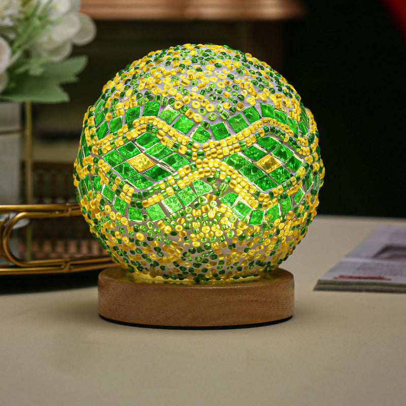GloedNest – Sferische Glastischlampe