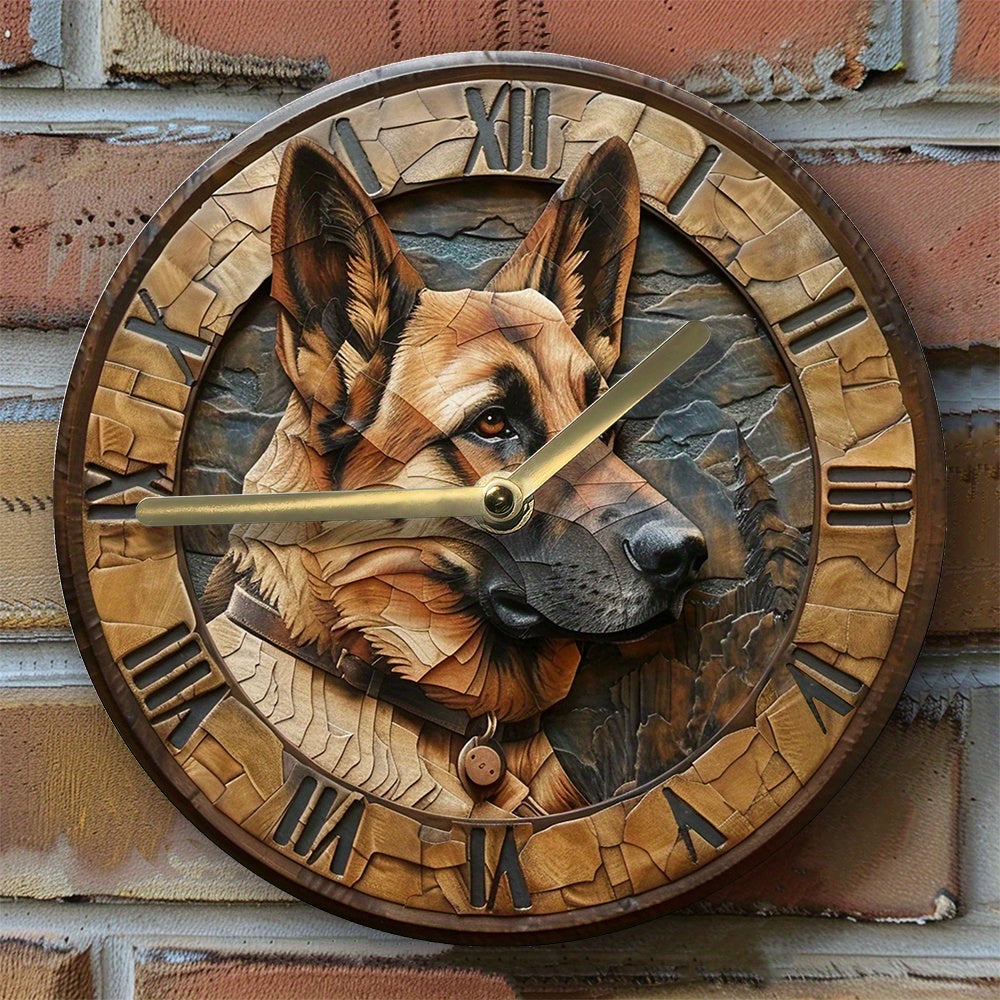 PawTime - Aluminium Wanduhr