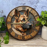 PawTime - Aluminium Wanduhr