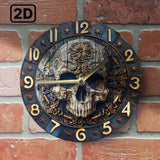 SkullTime - Aluminium Wanduhr