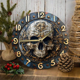 SkullTime - Aluminium Wanduhr