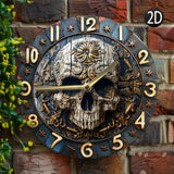 SkullTime - Aluminium Wanduhr