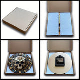 SkullTime - Aluminium Wanduhr