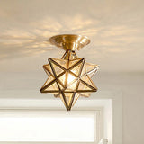 LuminaCraft Messing-Deckenlampe Sternform
