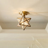 LuminaCraft Messing-Deckenlampe Sternform