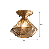 LuminaCraft Messing-Deckenlampe Sternform