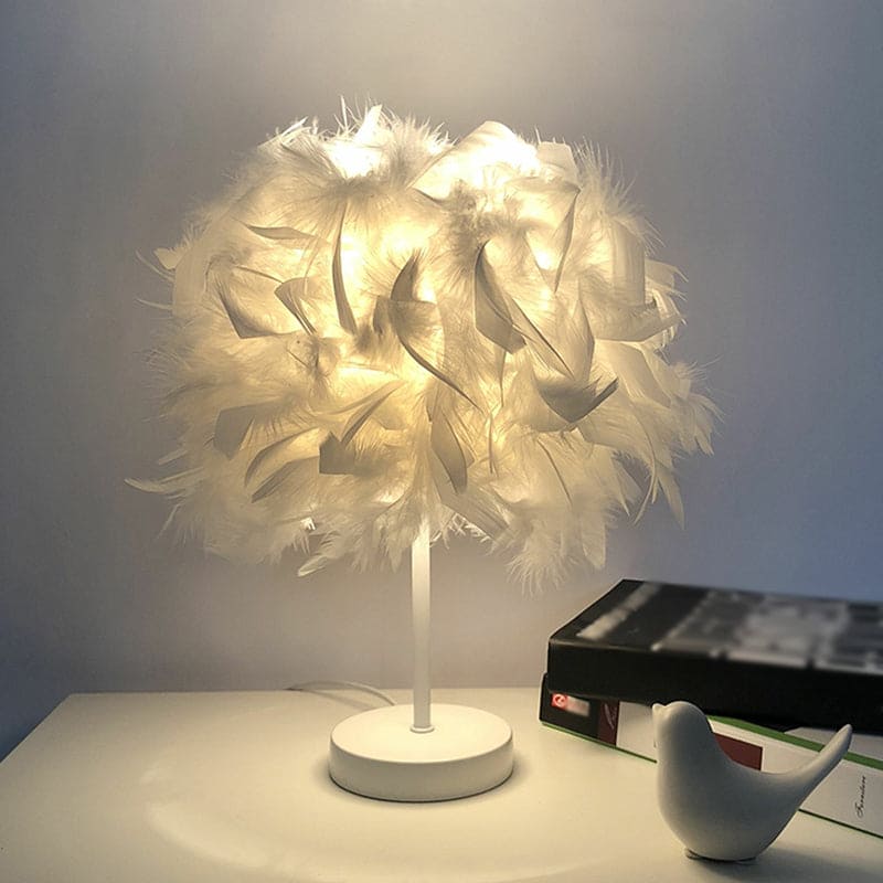 GlowFeather – Feder Tischlampe