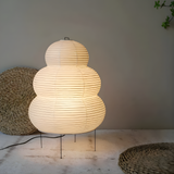 Jovis | Stehlampe Reispapier japanischer Stil warmes Licht Metallrahmen