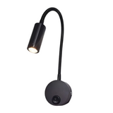 Lumio - Schwarze flexible LED-Wandlampe für den Innenbereich