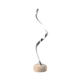 Rustikale – LED-Tischlampe aus Holz