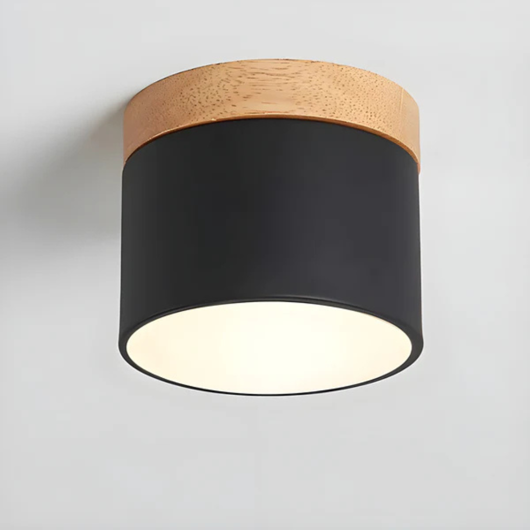 Vesta - Vintage LED-Deckenlampe mit Holzdesign