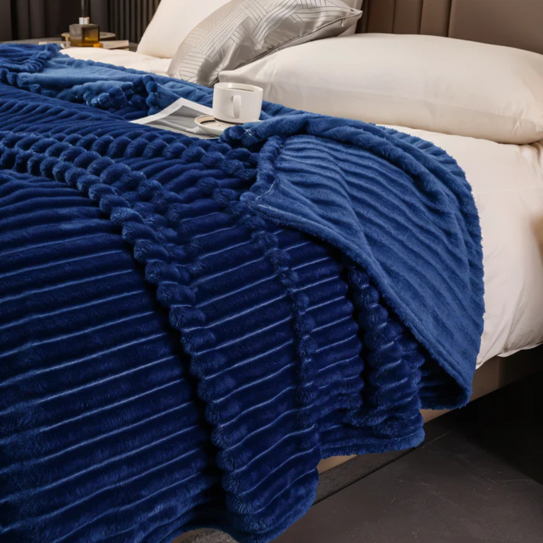 Gestreift - Fleece Bettdecke