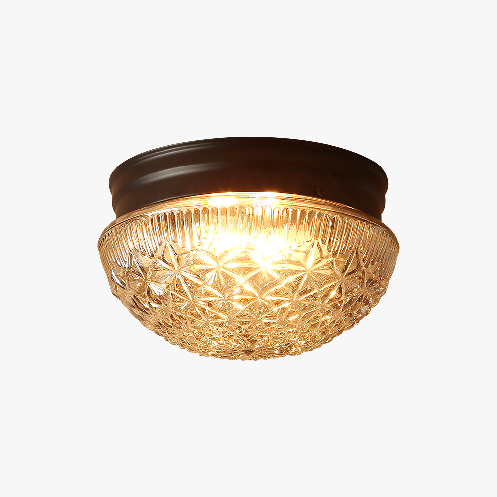 Luminexa – Deckenlampe aus Rippenglas