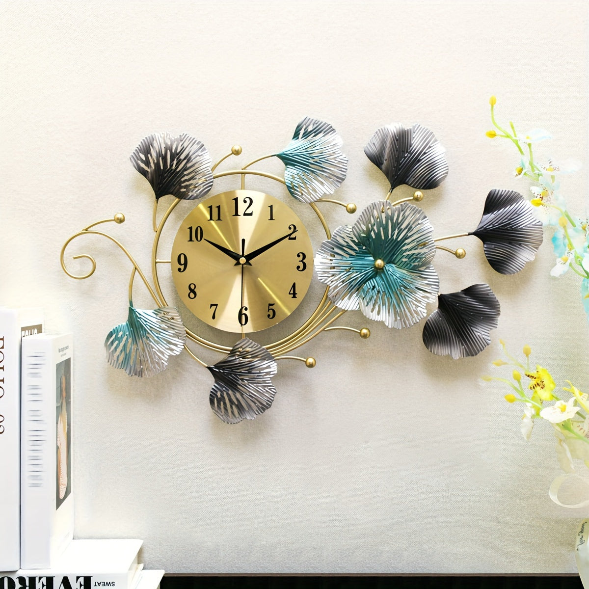LeafTime - Metall Wanduhr