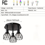 RusticGlow - Schwarze Deckenlampe