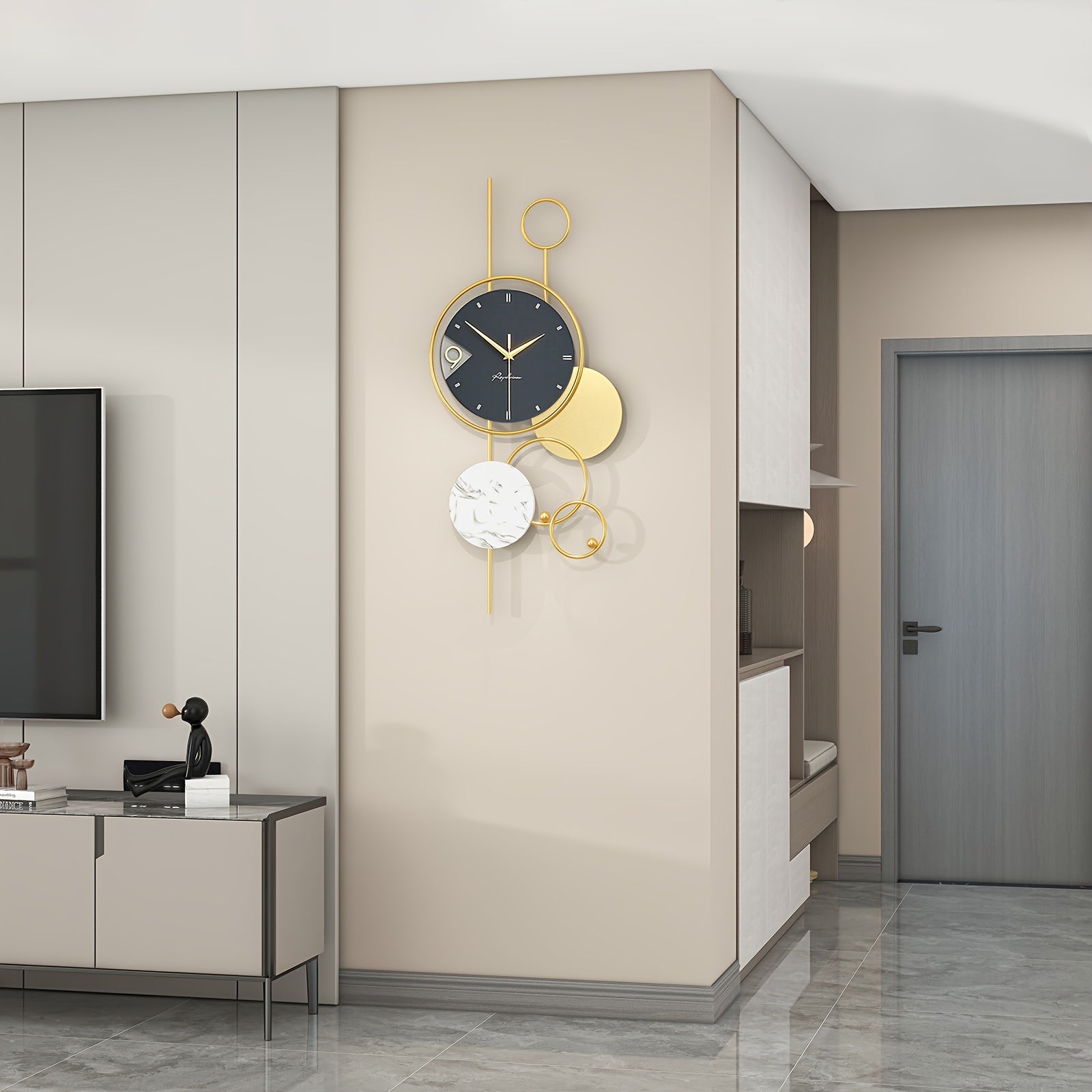 ModernHome - Gold Wanduhr