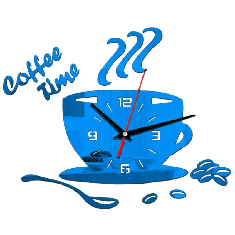 CoffeeCup - Spiegel Wanduhr