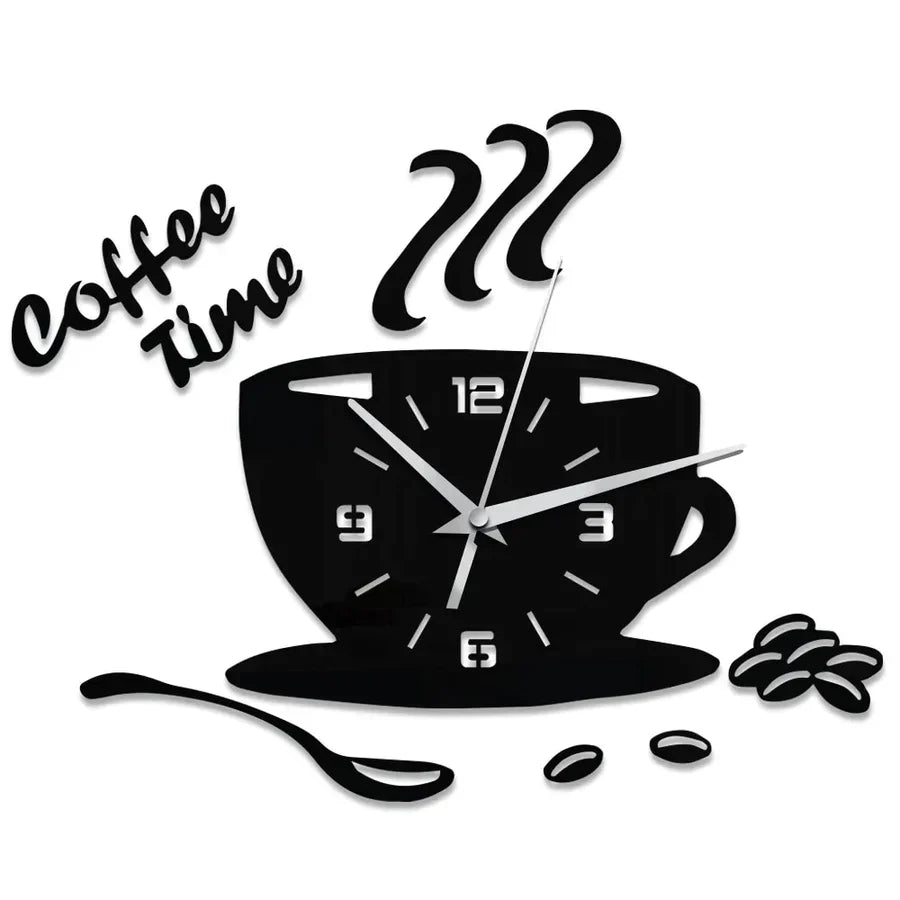 CoffeeCup - Spiegel Wanduhr