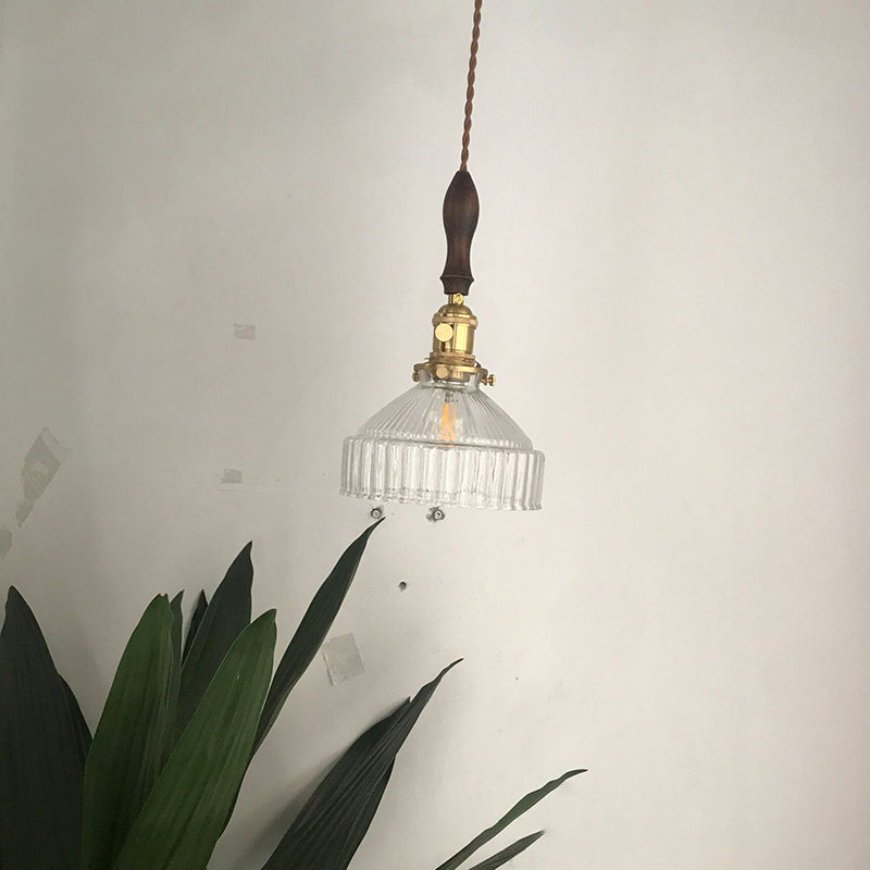 Rustik Loft – Hängelampe Glas gerippt