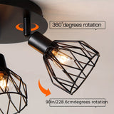 RusticGlow - Schwarze Deckenlampe